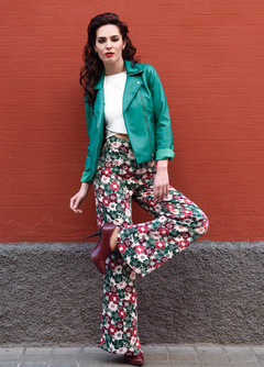 Woman wearing windbreaker jacket