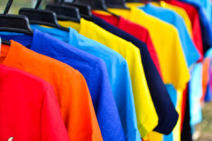 colorful t shirts hangers