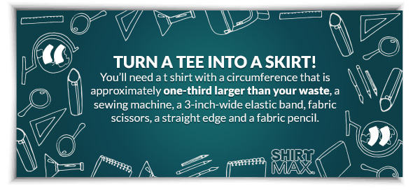 Turn a tee into a skirt