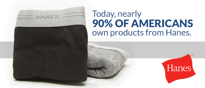 90 percent of homes own hanes