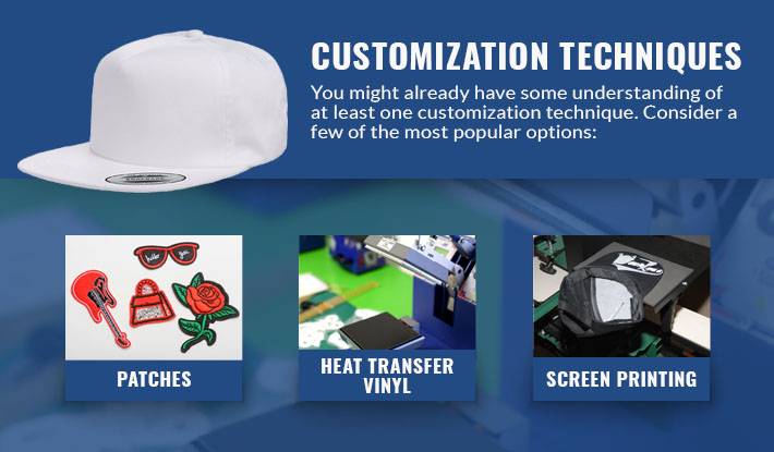 hat customization techniques graphic