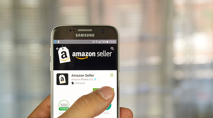 amazon seller on mobile device