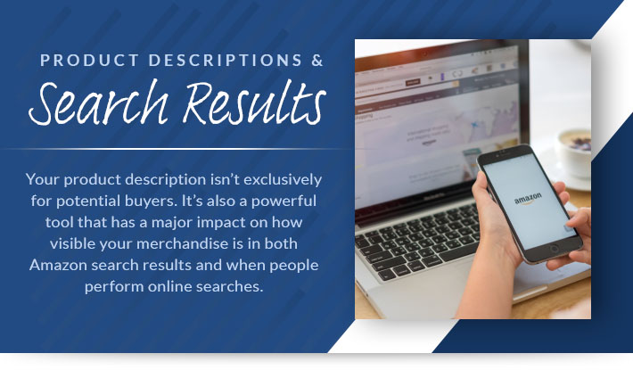 product descriptions and search results graphic