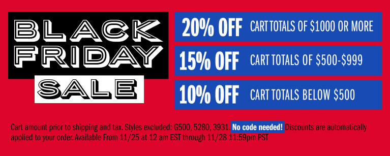 Black Friday Sale! Up to 20% Off!